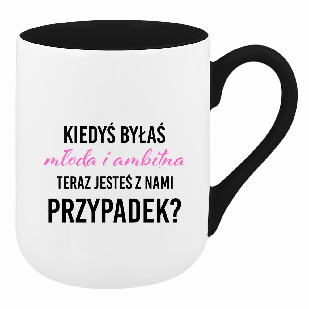 Kiedyś byłaś młoda i ambitna kubek coffee kolor czarnyy