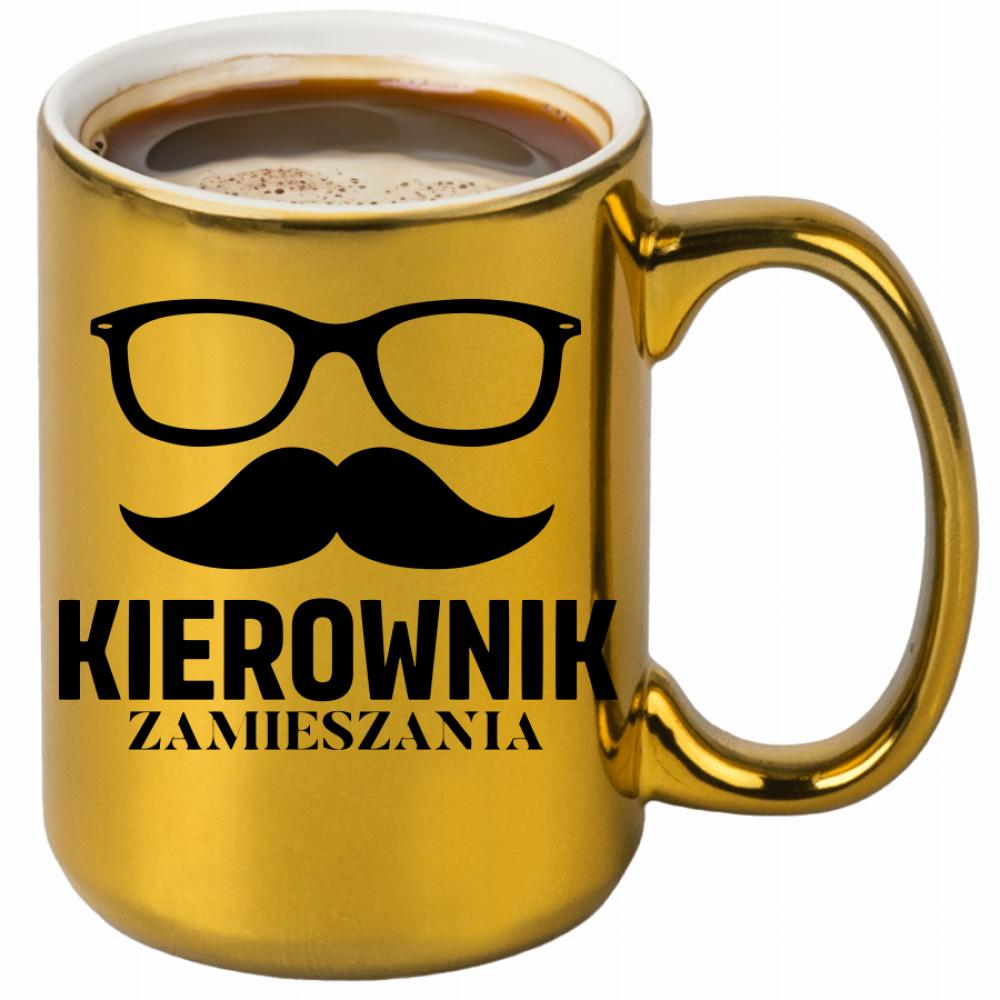 KIEROWNIK ZAMIESZANI kubek złoty kolor czarny