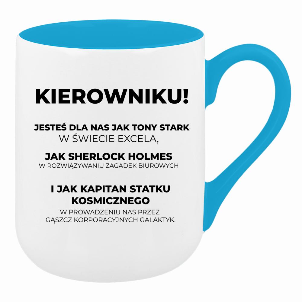 Kierowniku Jesteś jak Tony Stark kubek coffee kolor turkusowy