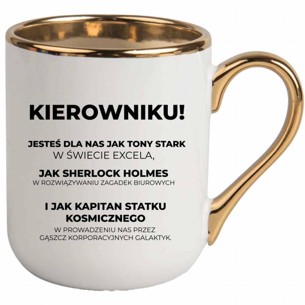 Kierowniku Jesteś jak Tony Stark kubek elegant biały kolor jasny róż
