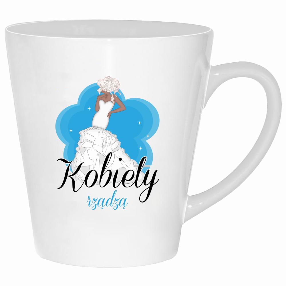 Kobiety rządzą 2 kubek latte kolor biały
