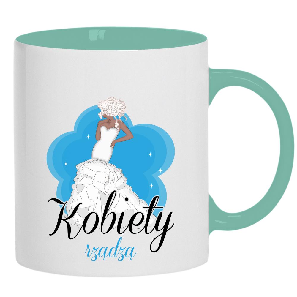 Kobiety rządzą 2 kubek ucho kolor kolor miętowo zielony