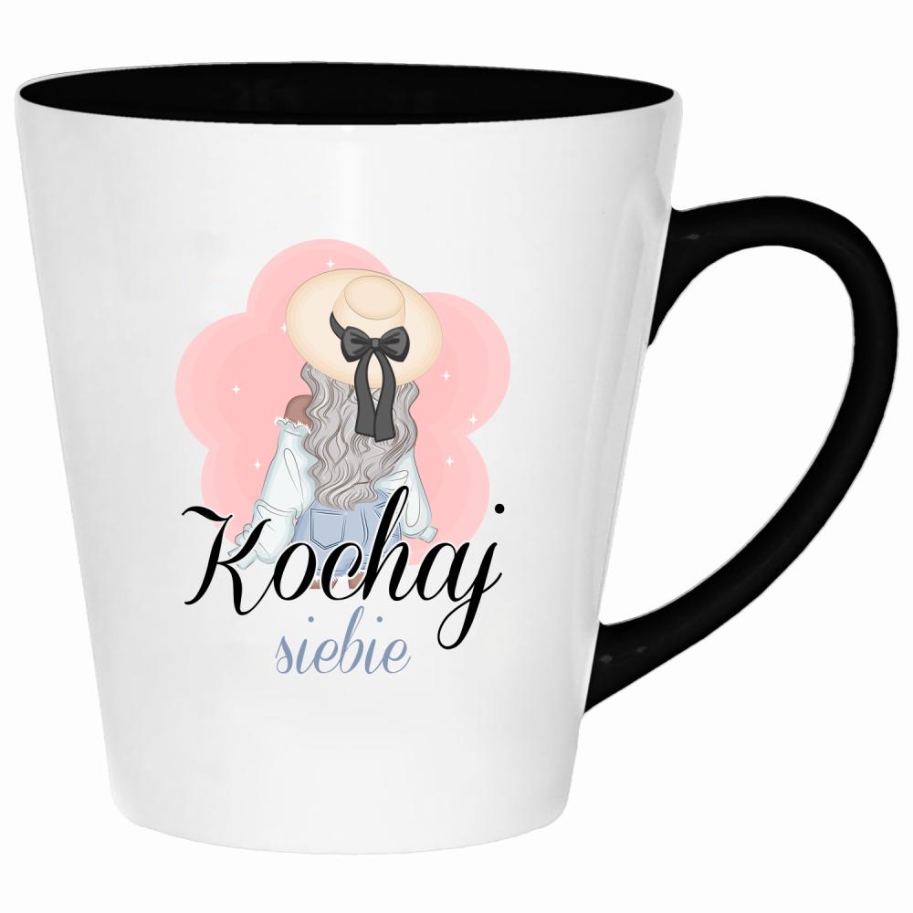 Kochaj siebie kubek latte kolor zielony