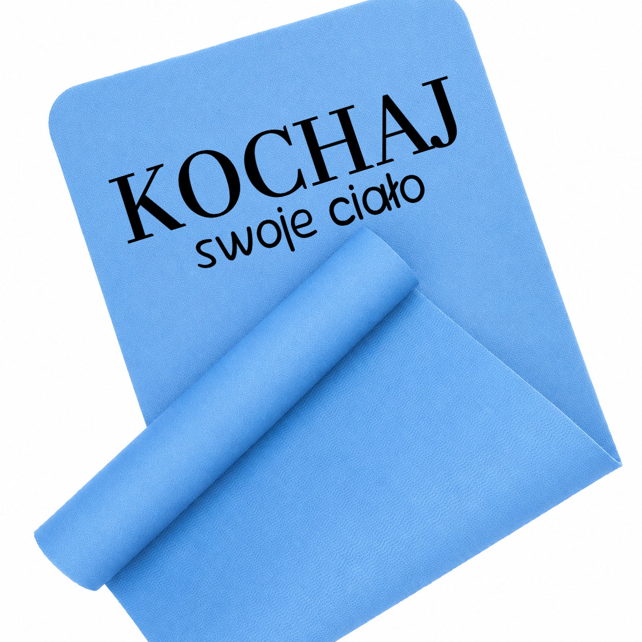 Kochaj swoje ciało 2 mata piankowa do ćwiczeń kolor błękitny mata