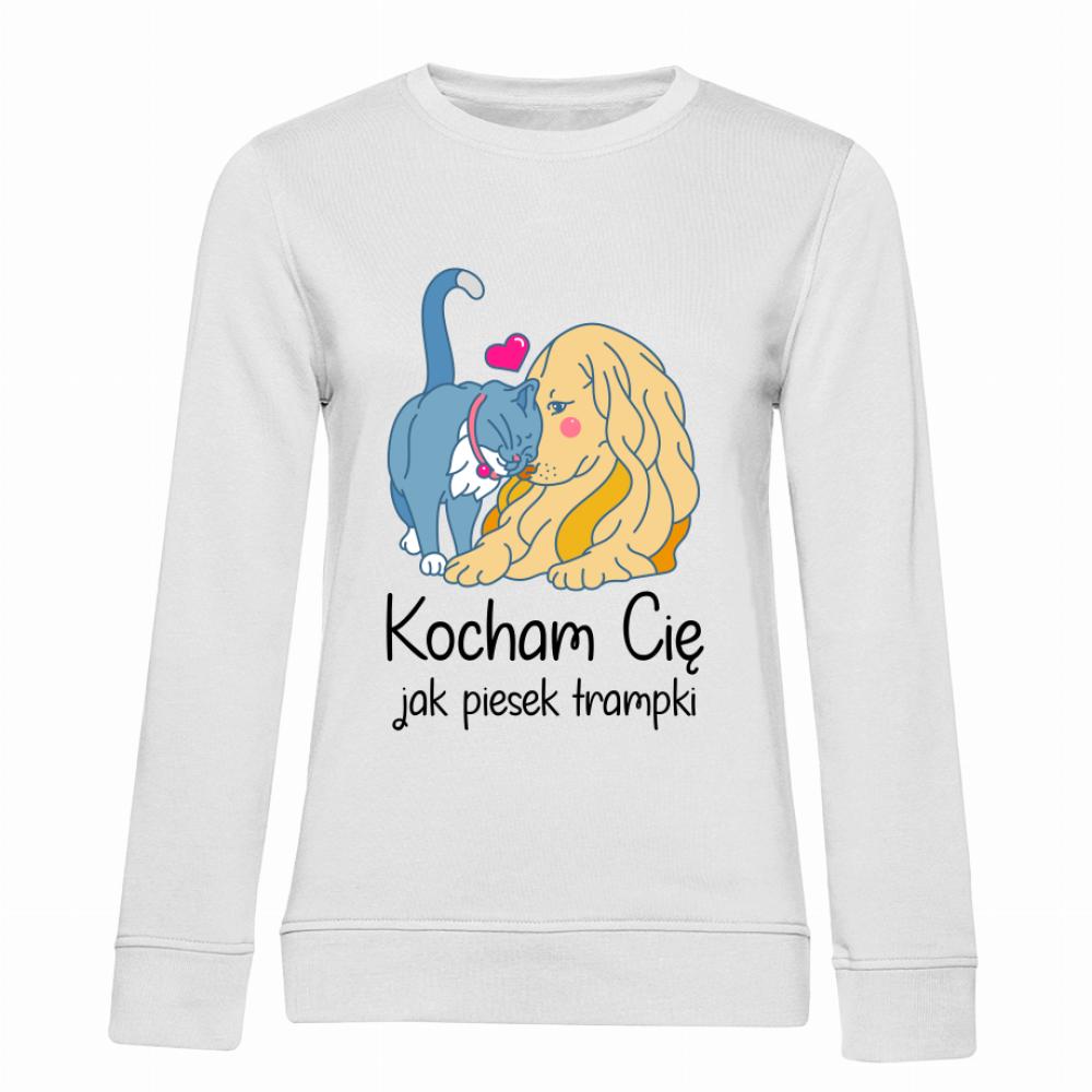 Kocham Cię jak piesek trampki bluza damska bez kaptura