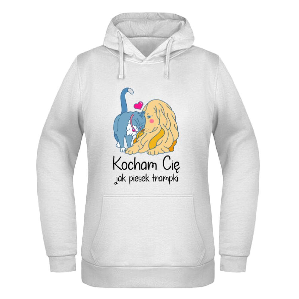 Kocham Cię jak piesek trampki bluza damska z kapturem