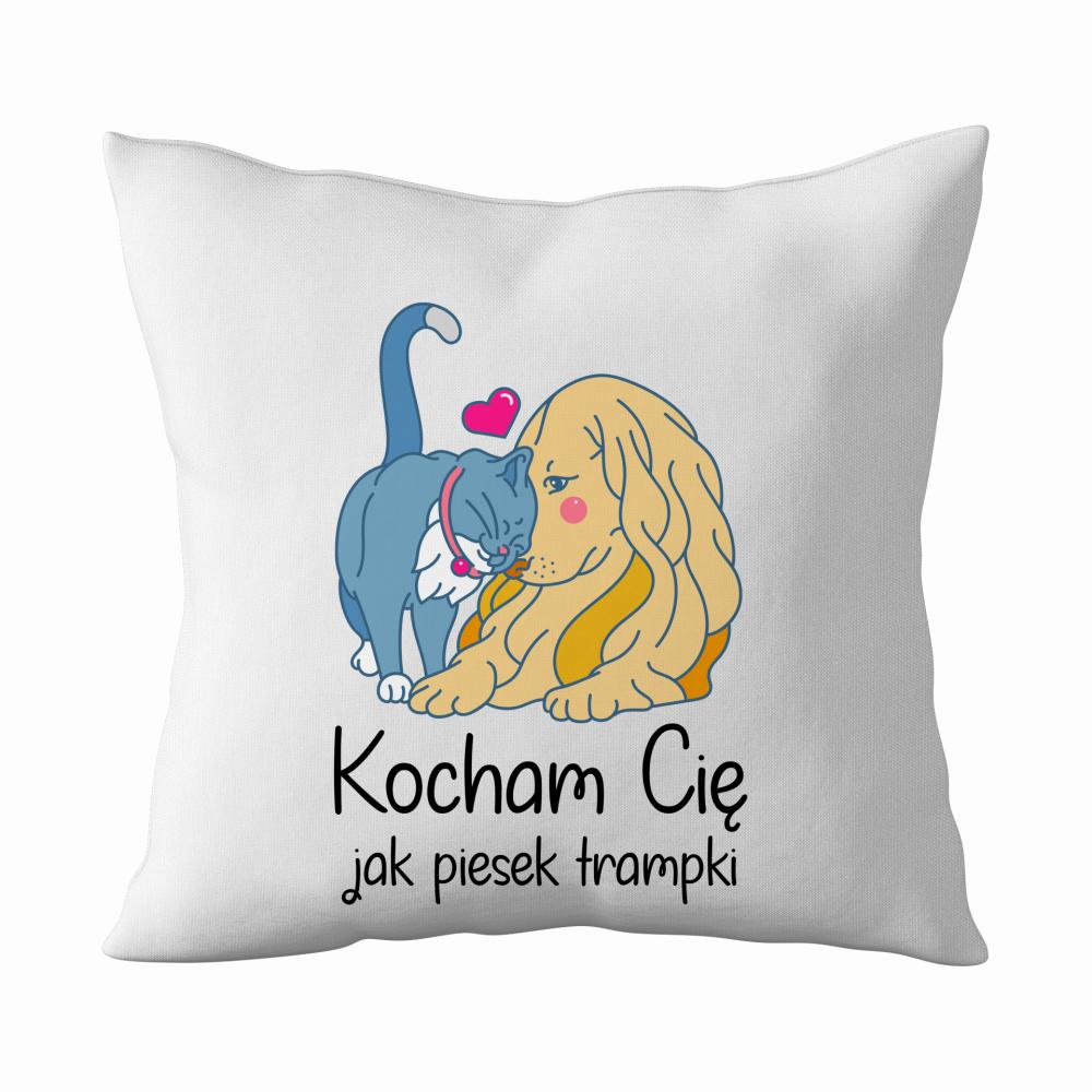 Kocham Cię jak piesek trampki poduszka