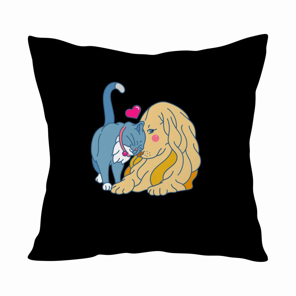 Kocham Cię jak piesek trampki poduszka kolor różowy