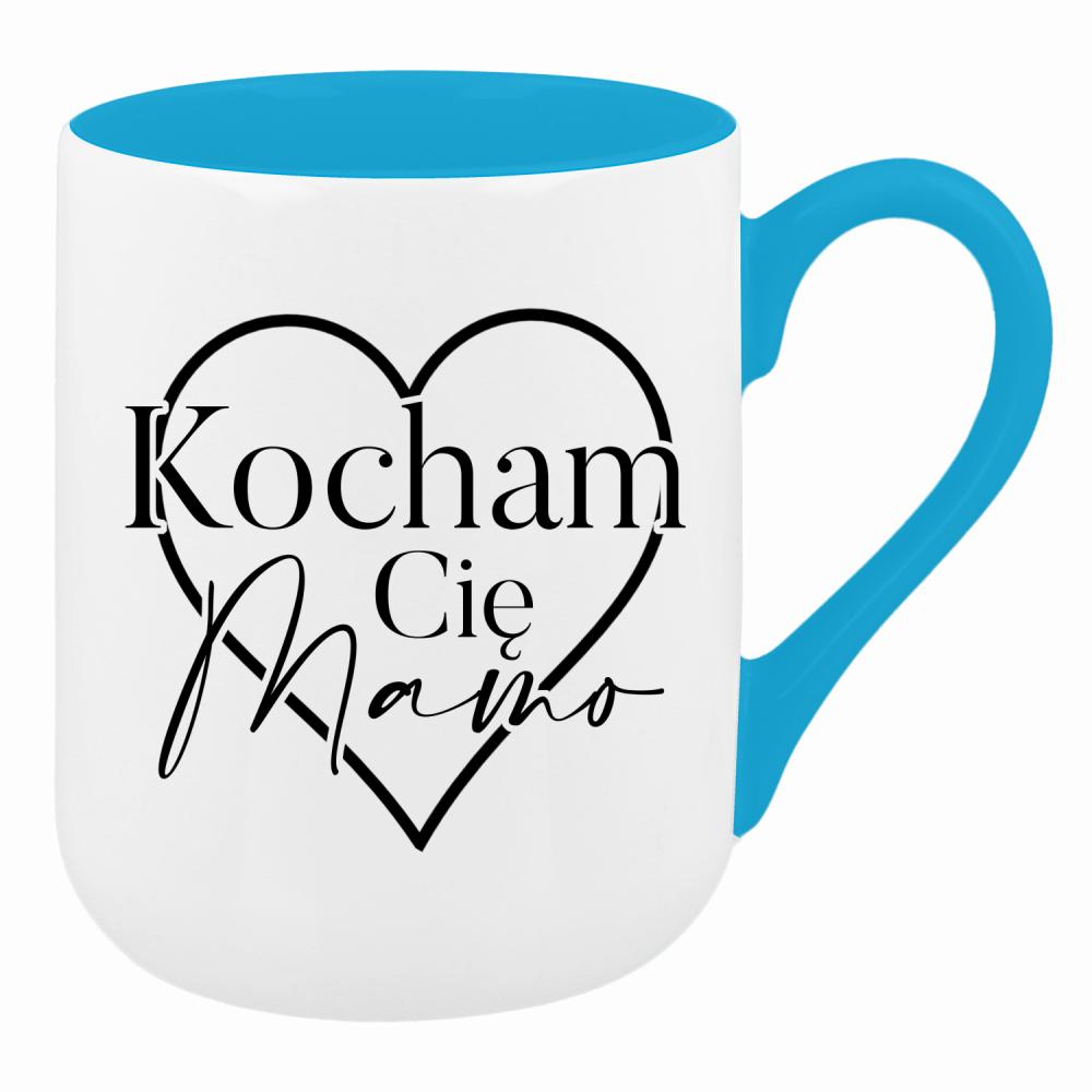 Kocham Cię, Mamo <3 kubek coffee kolor turkusowy