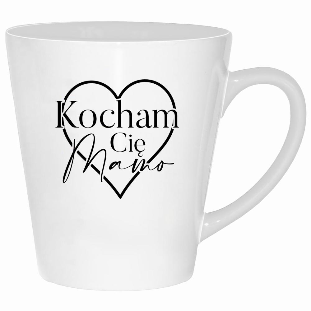 Kocham Cię, Mamo <3 kubek latte kolor biały
