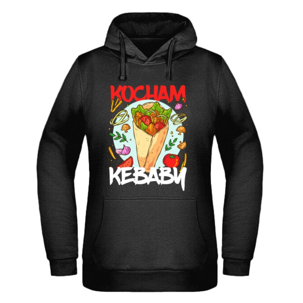 Kocham kebaby bluza damska z kapturem