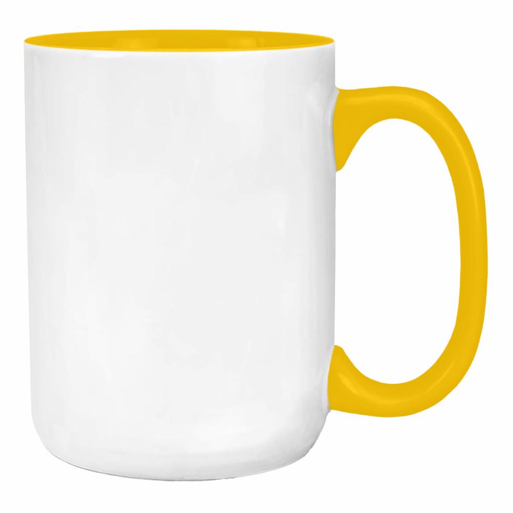 Kocham pieski duży kubek ucho kolor kolor żółty