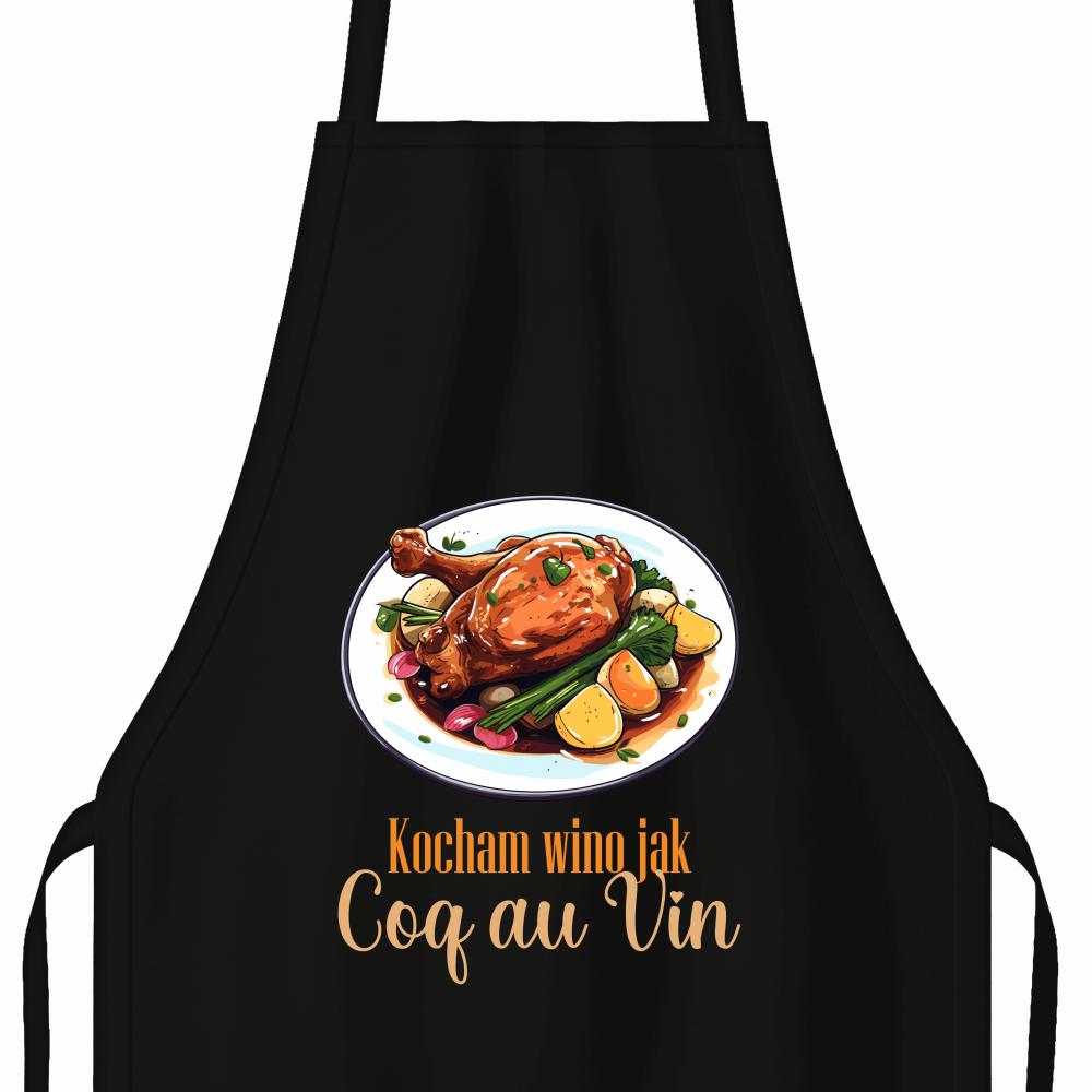 Kocham wino jak Coq au Vin fartuch