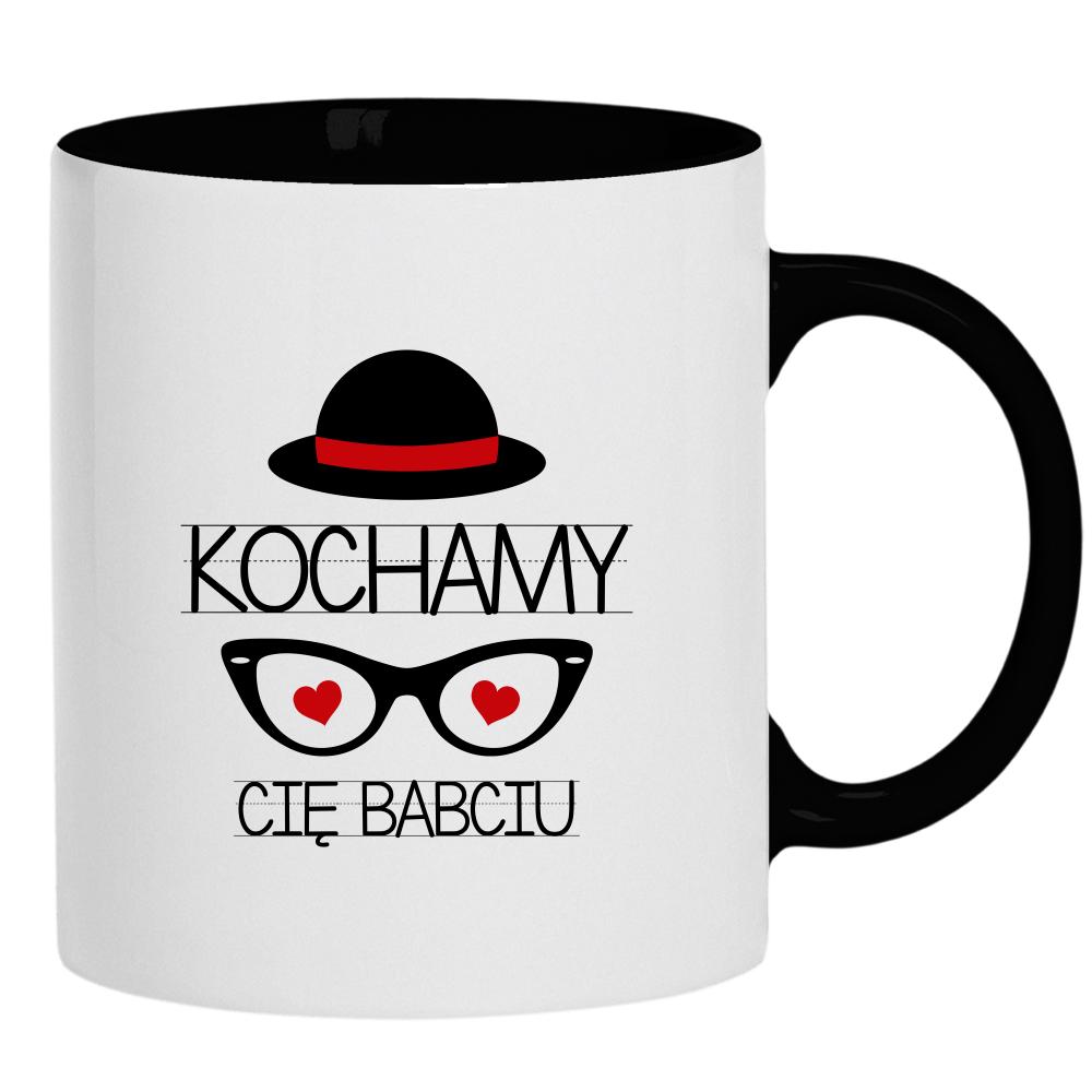Kochamy Cię Babciu kubek ucho kolor kolor czarnyy