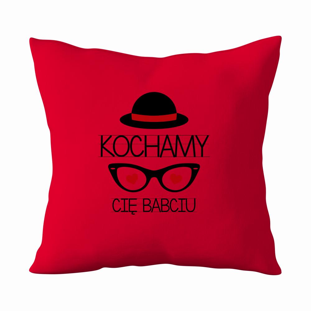 Kochamy Cię Babciu poduszka kolor czerwony