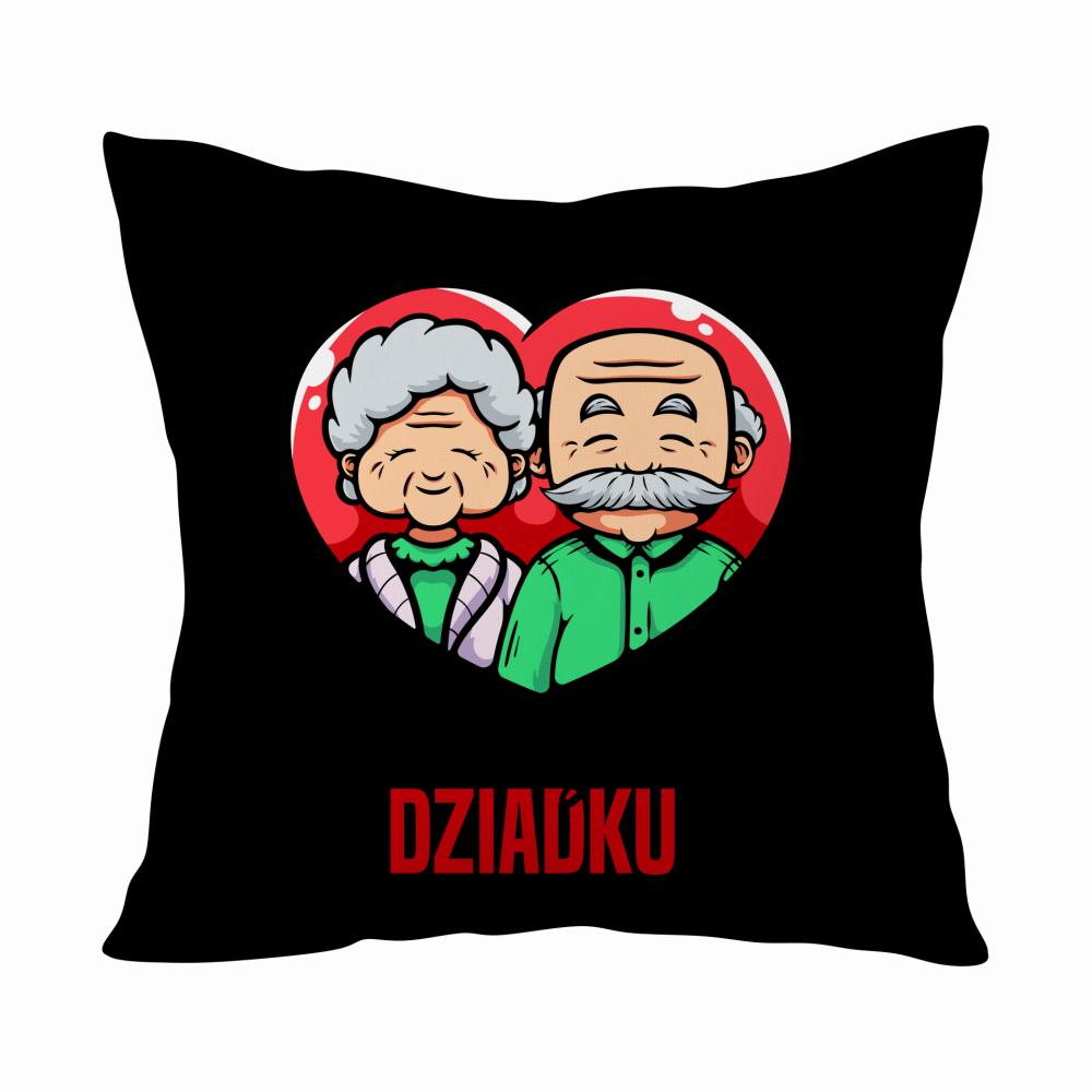 Kochamy Cię Dziadku poduszka kolor zielony