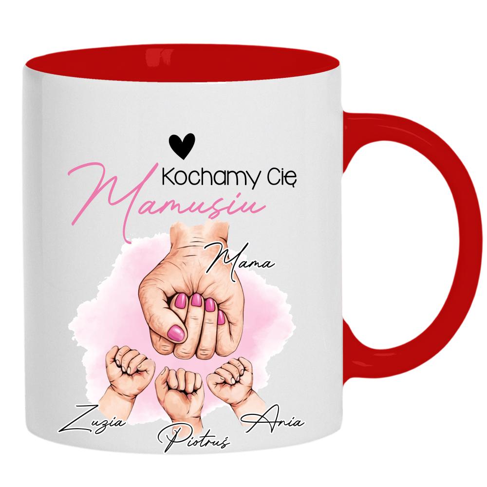 Kochamy Cię mamusiu kubek ucho kolor