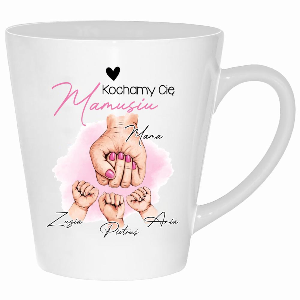 Kochamy Cię mamusiu kubek latte kolor biały