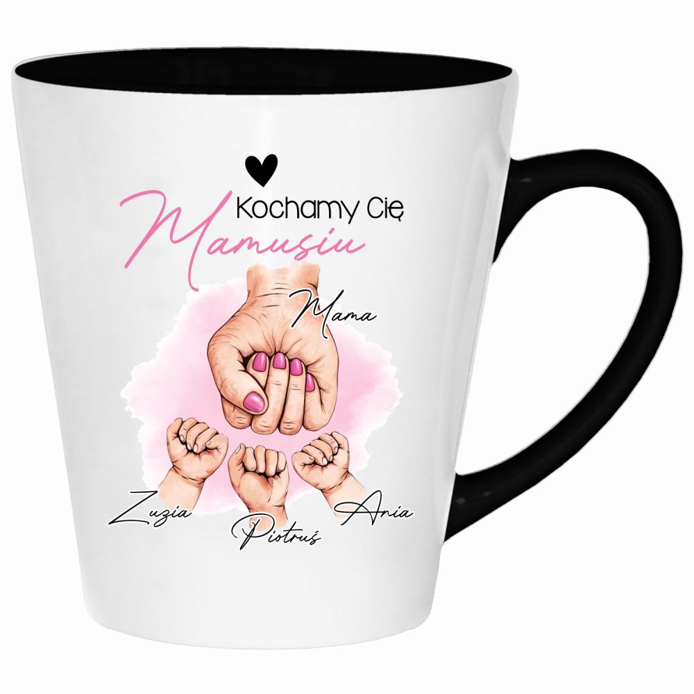 Kochamy Cię mamusiu kubek latte kolor biały