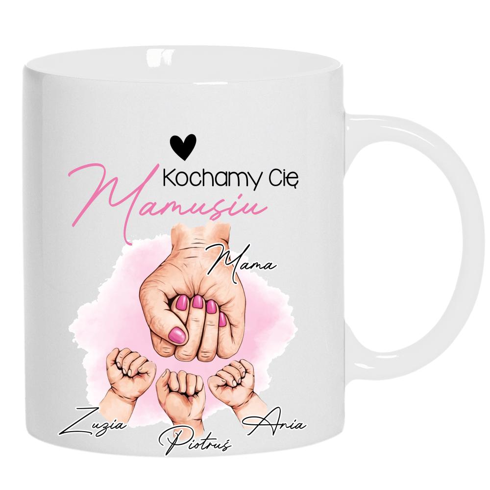Kochamy Cię mamusiu kubek ucho kolor kolor biały