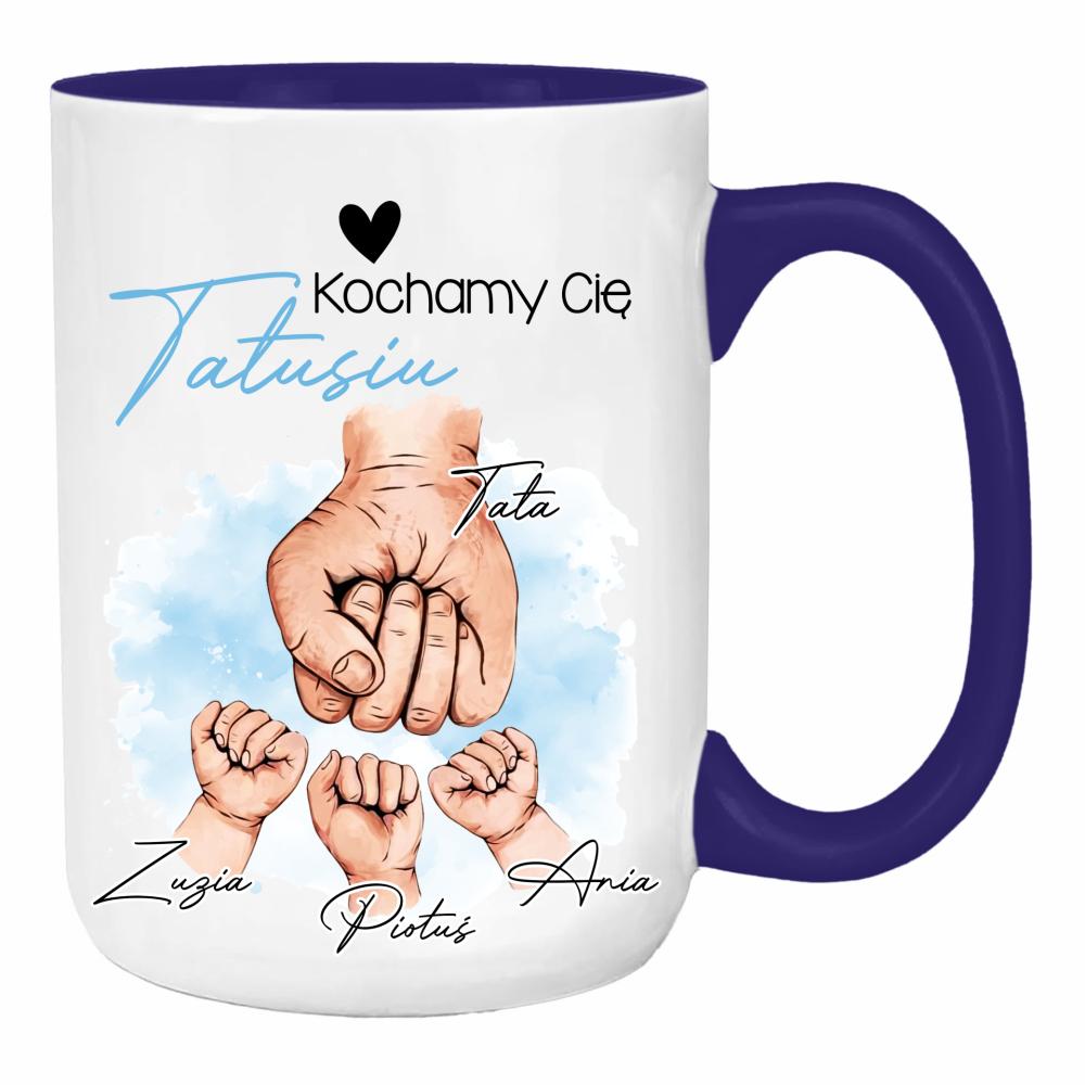 Kochamy Cię, Tatusiu duży kubek ucho kolor kolor navy