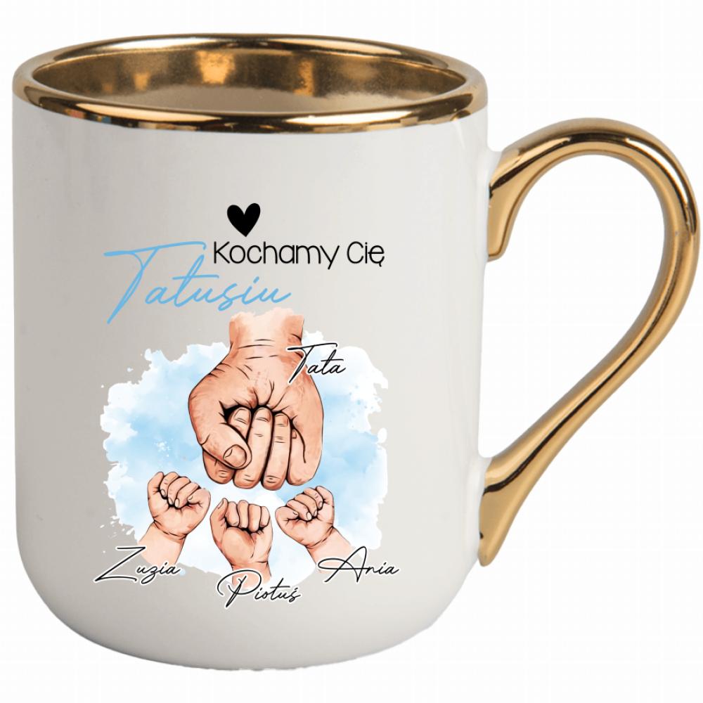 Kochamy Cię, Tatusiu kubek elegant biały kolor biały