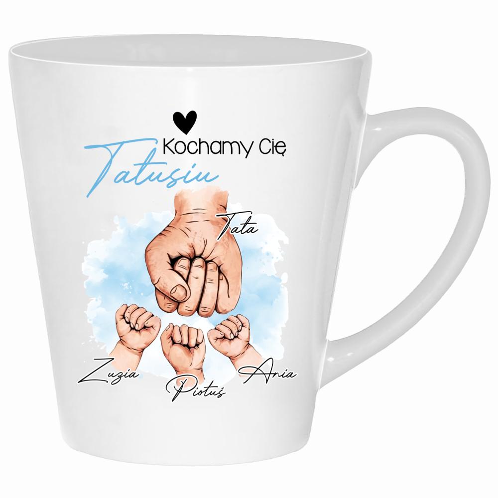 Kochamy Cię, Tatusiu kubek latte kolor biały