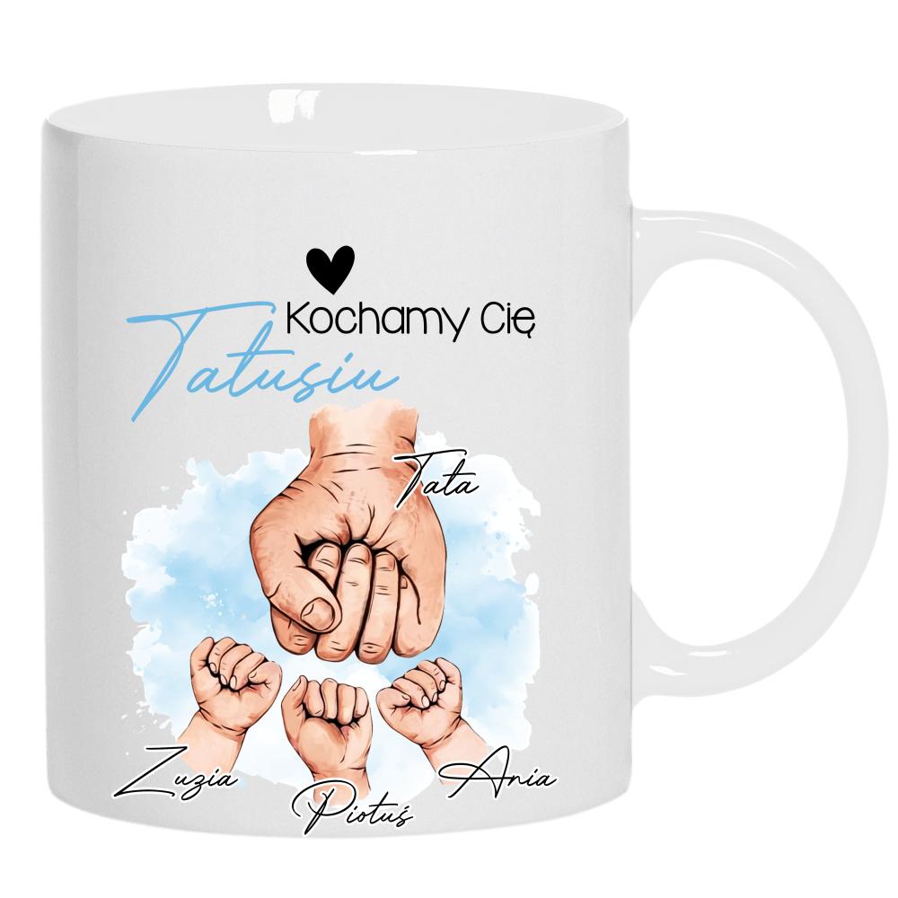 Kochamy Cię, Tatusiu kubek ucho kolor kolor biały