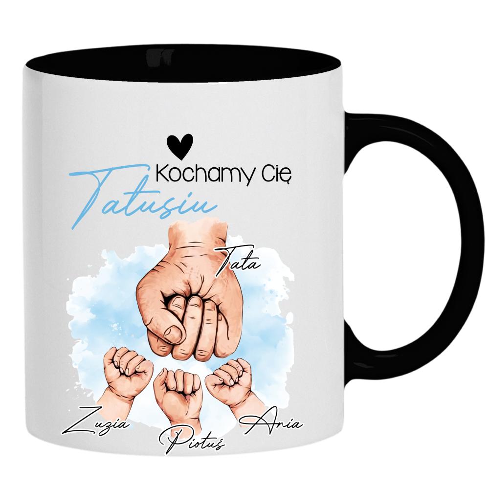 Kochamy Cię, Tatusiu kubek ucho kolor kolor czarnyy