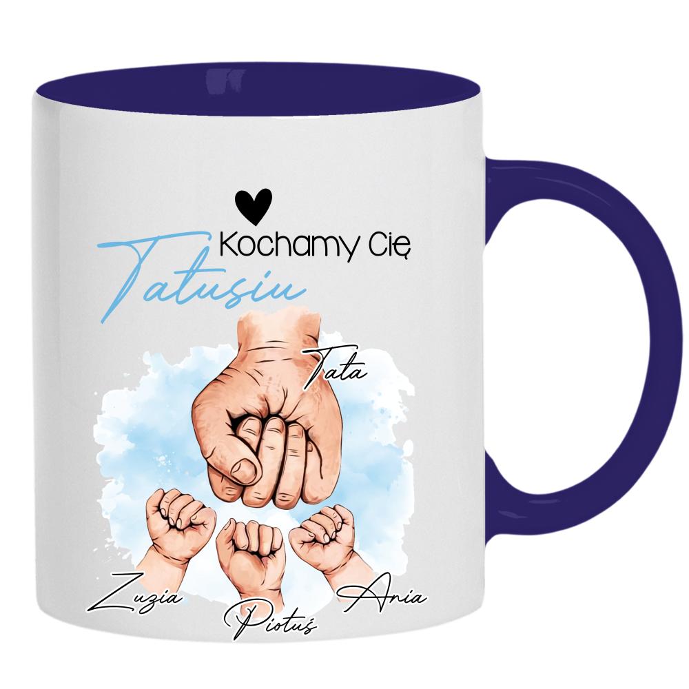 Kochamy Cię, Tatusiu kubek ucho kolor kolor navy
