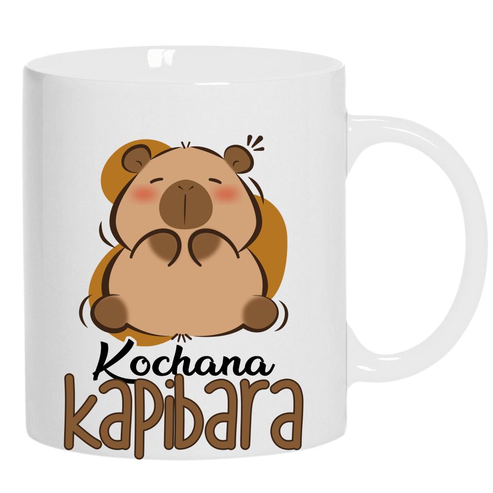 Kochana Kapibara kubek ucho kolor kolor biały