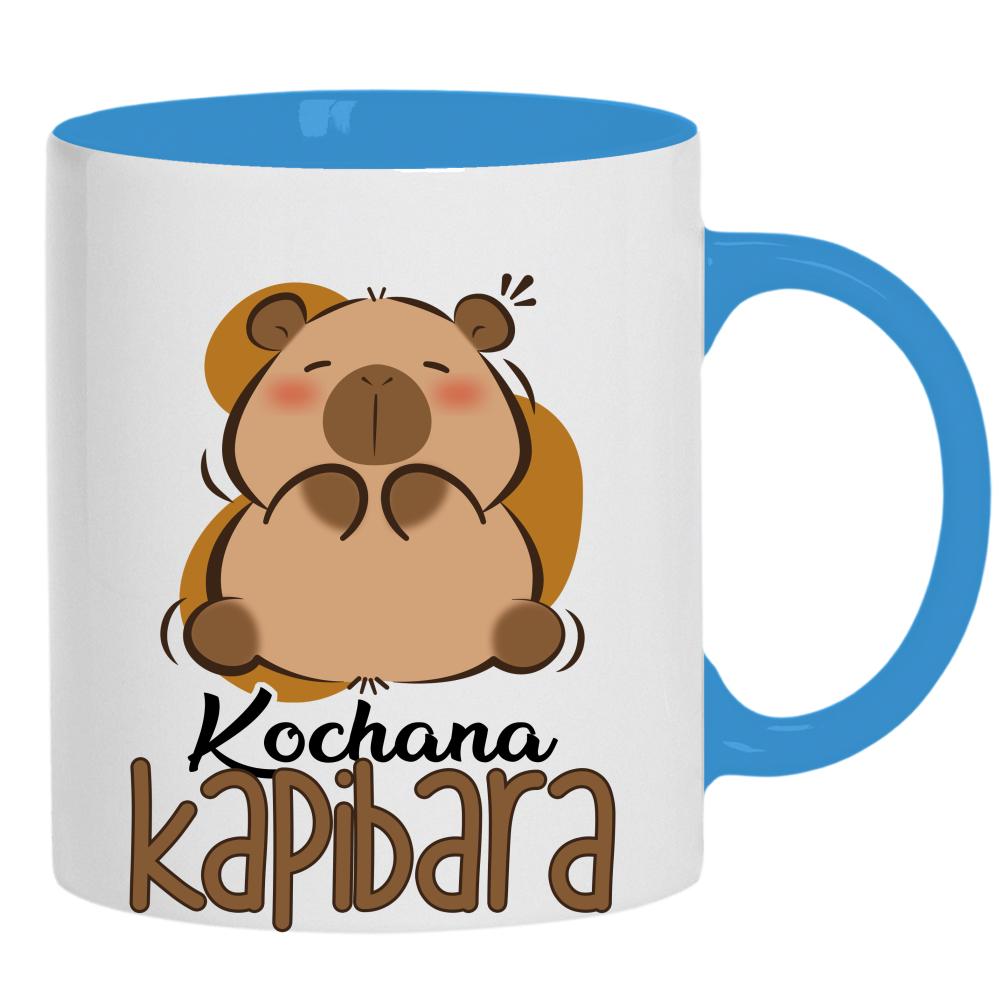 Kochana Kapibara kubek ucho kolor kolor jasnoniebieski