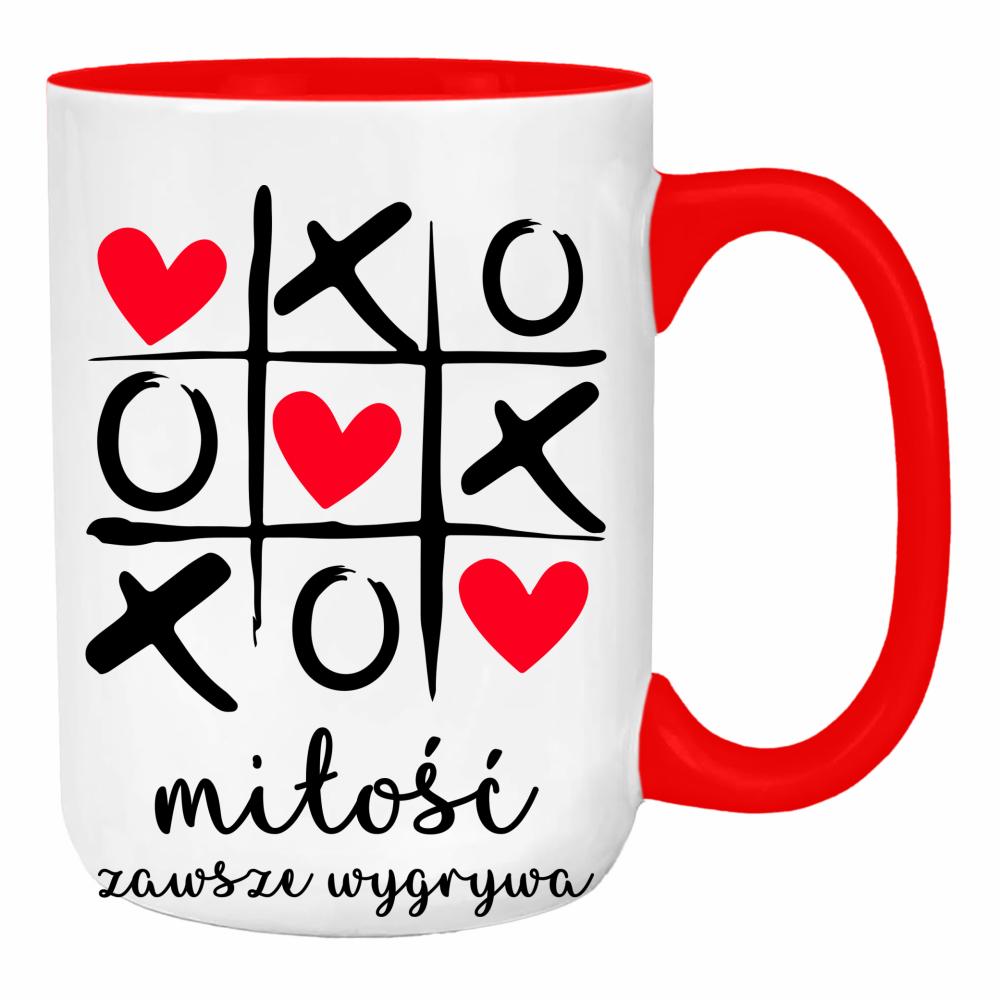 Kochanie pamiętaj, że nie ważne gdzie jestem duży kubek ucho kolor kolor red