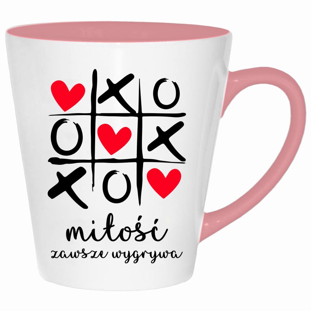 Kochanie pamiętaj, że nie ważne gdzie jestem kubek latte kolor pink