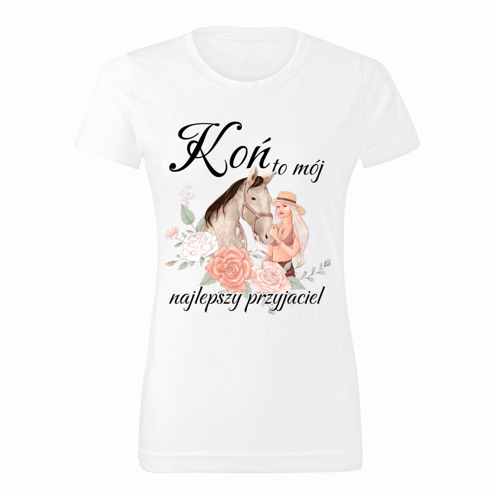 Koń to mój najlepszy przyjaciel koszulka damska