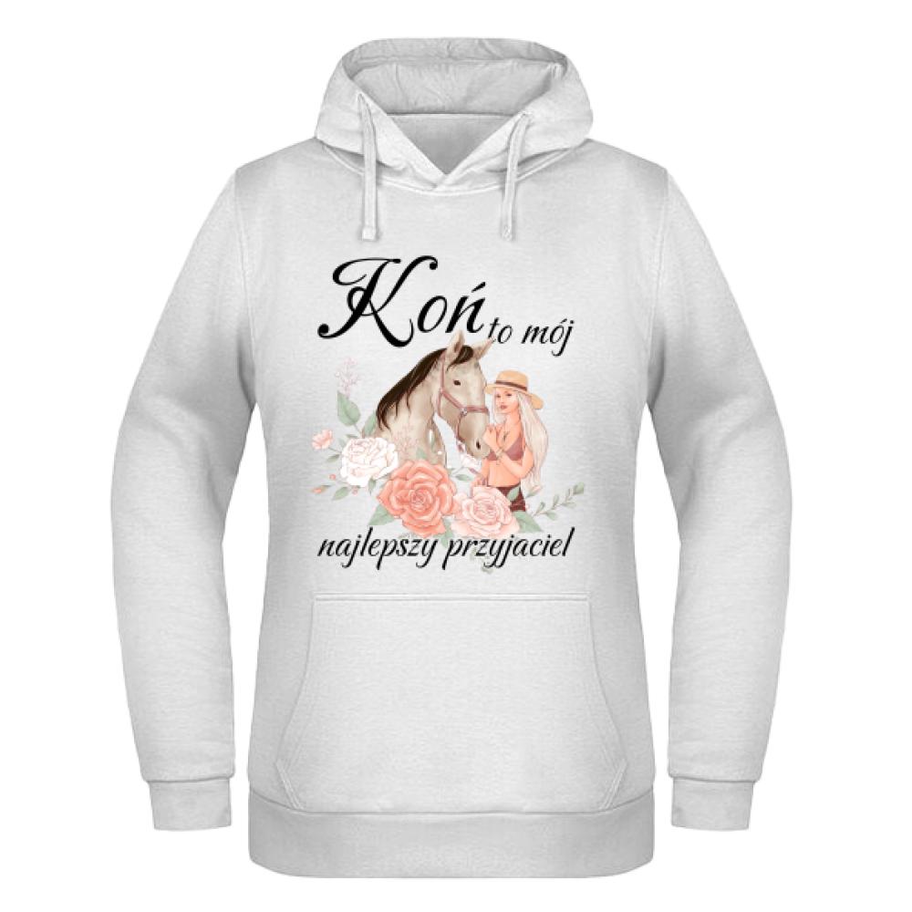 Koń to mój najlepszy przyjaciel bluza damska z kapturem