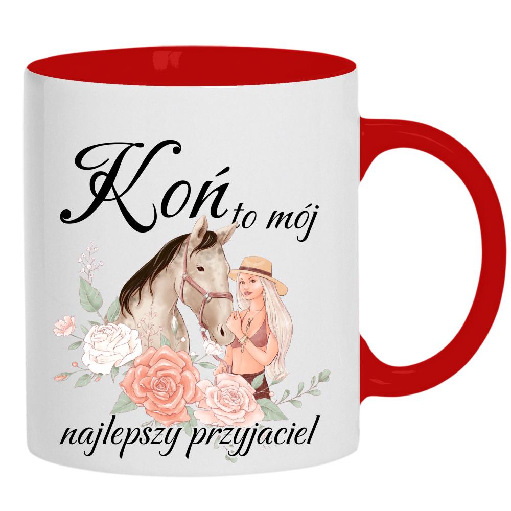 Koń to mój najlepszy przyjaciel kubek ucho kolor