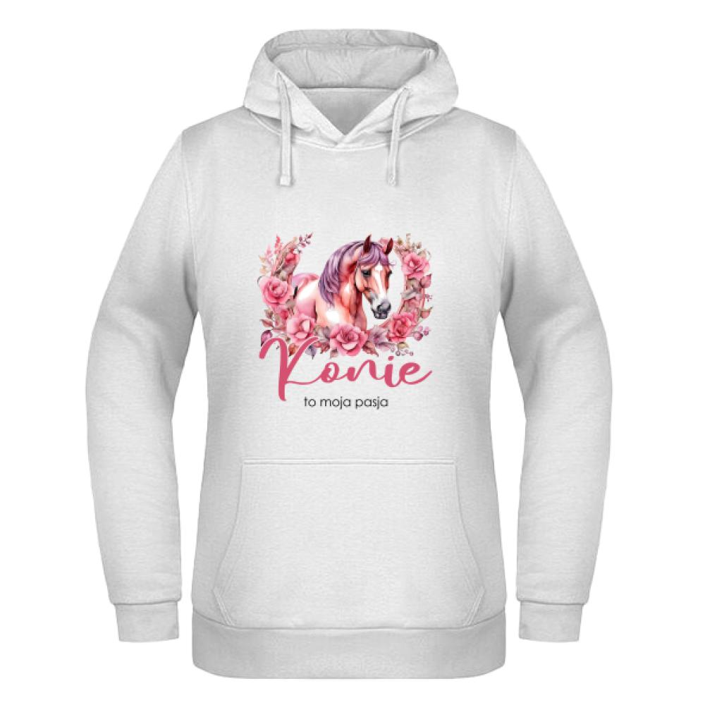 Konie to moja pasja 2 bluza damska z kapturem