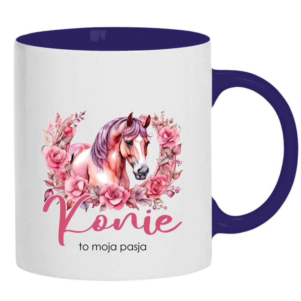 Konie to moja pasja 2 kubek ucho kolor kolor navy