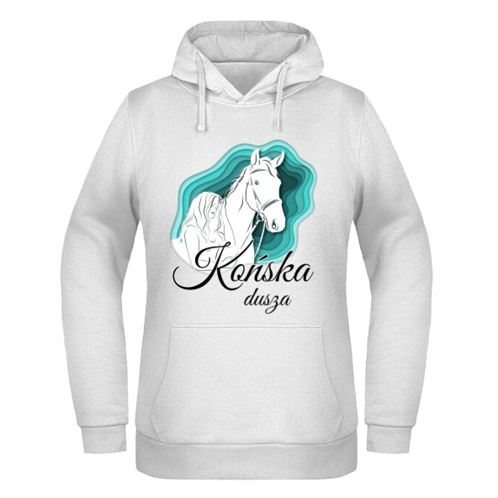 Końska dusza bluza damska z kapturem