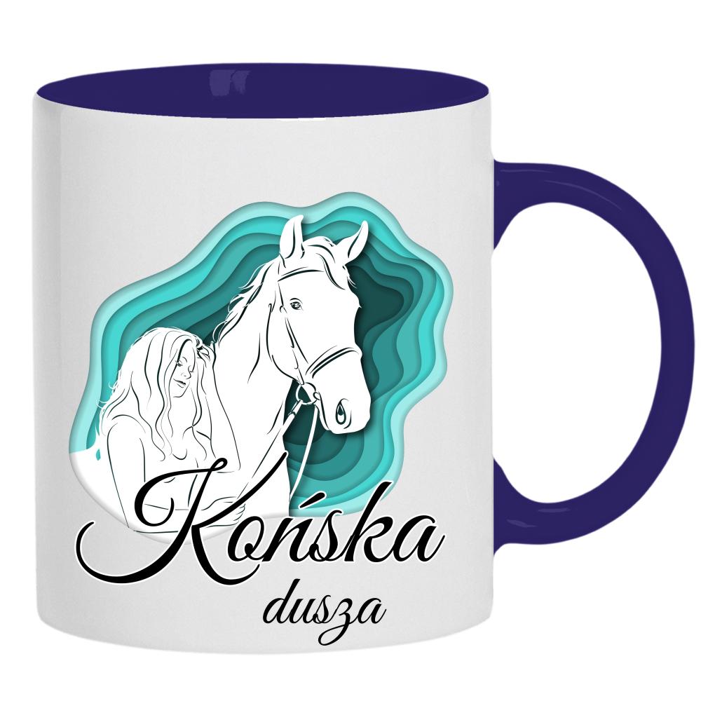 Końska dusza kubek ucho kolor kolor navy