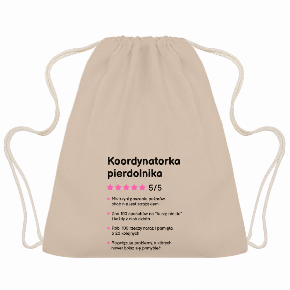 Koordynatorka pierdolnika workoplecak kolor beżowy