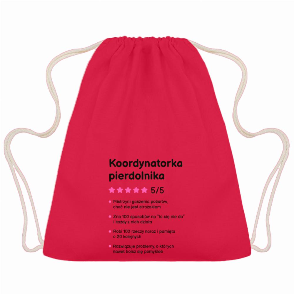 Koordynatorka pierdolnika workoplecak kolor czerwony