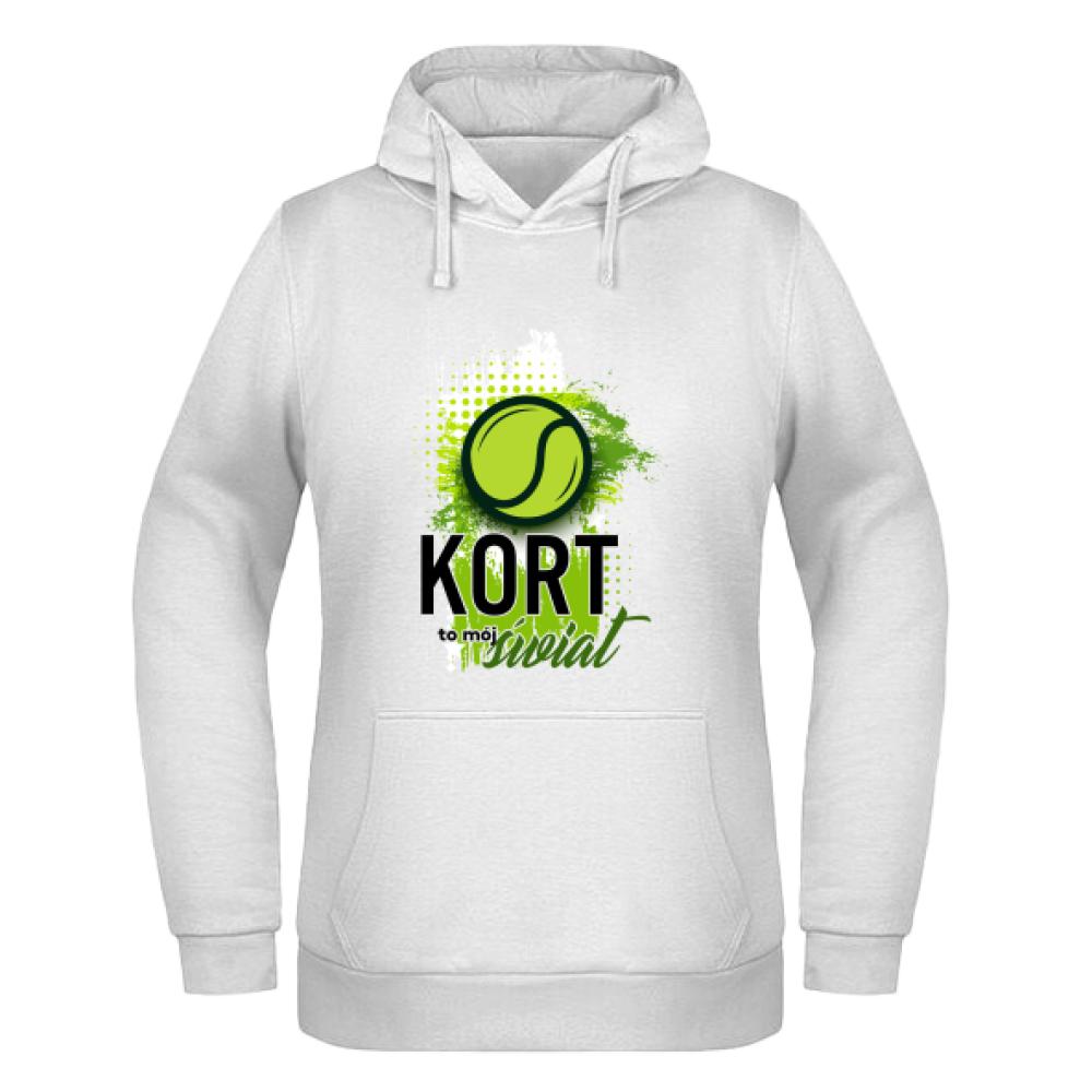 Kort to mój świat Białe bluza damska z kapturem