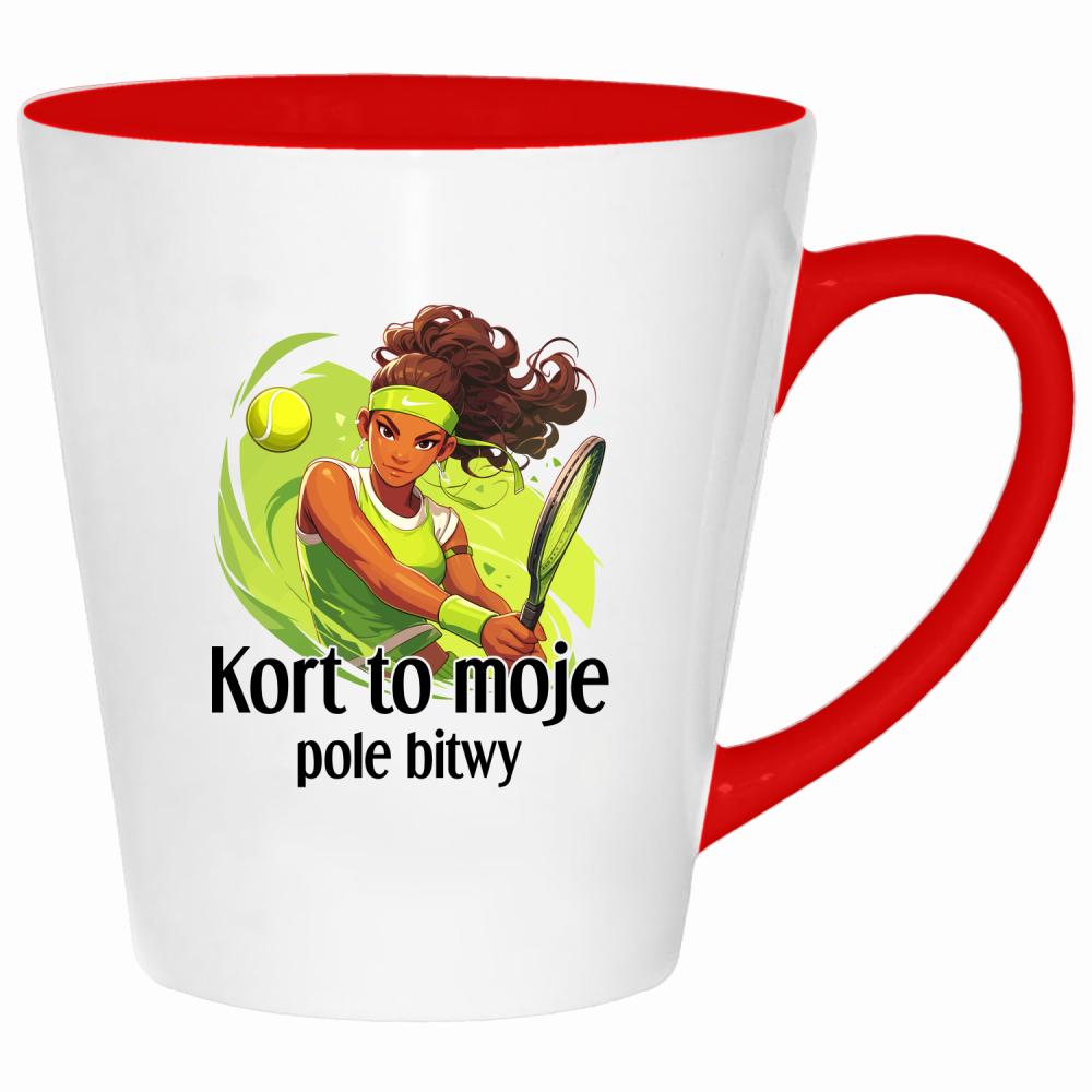 Kort to moje pole bitwy kubek latte kolor czerwony latte