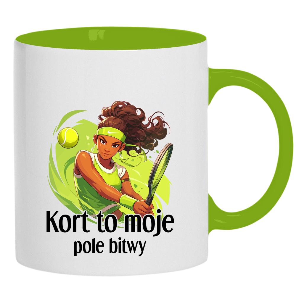 Kort to moje pole bitwy kubek ucho kolor kolor zielony