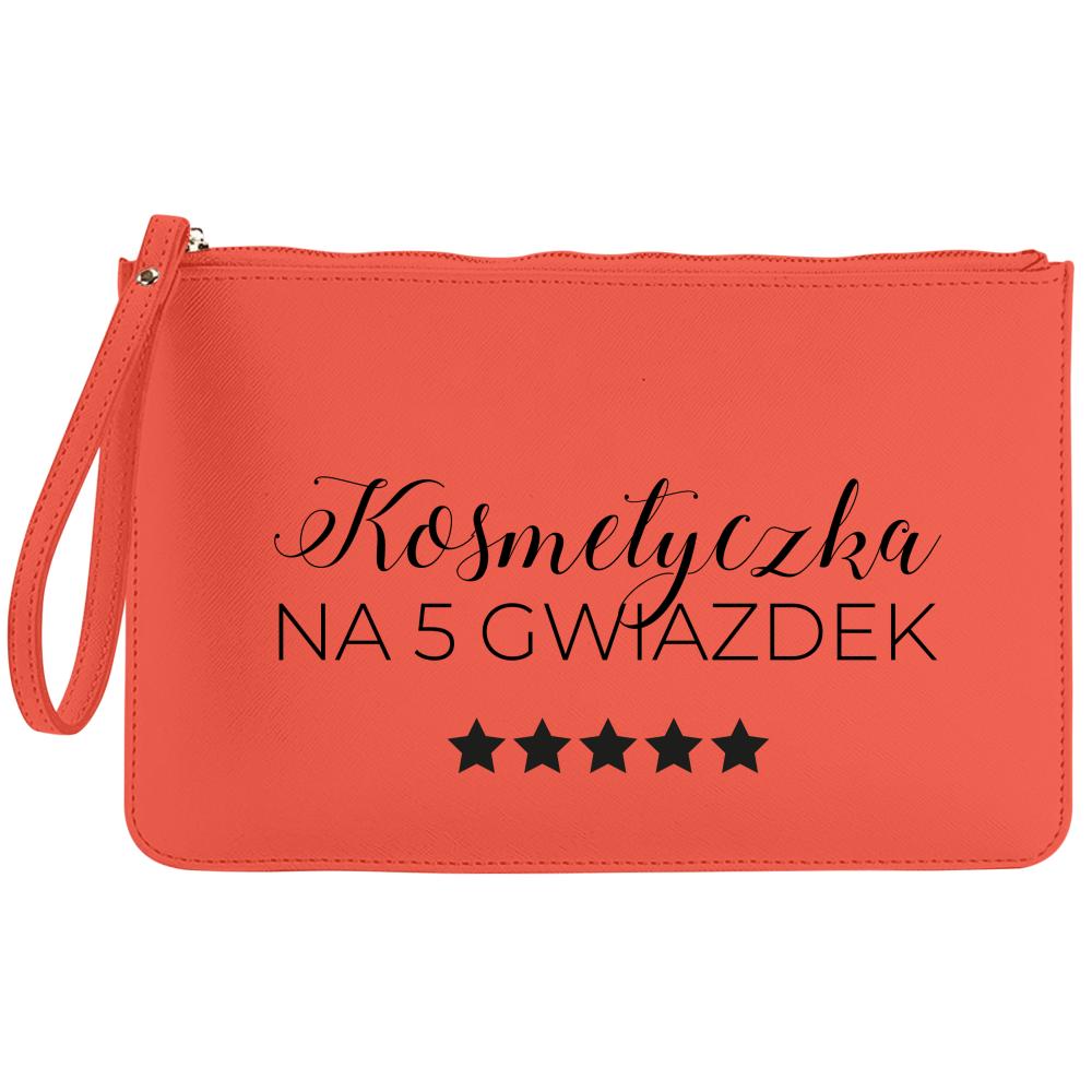 Kosmetyczka na 5 gwiazdek kosmetyczka kolor czerwony kosmetyczka