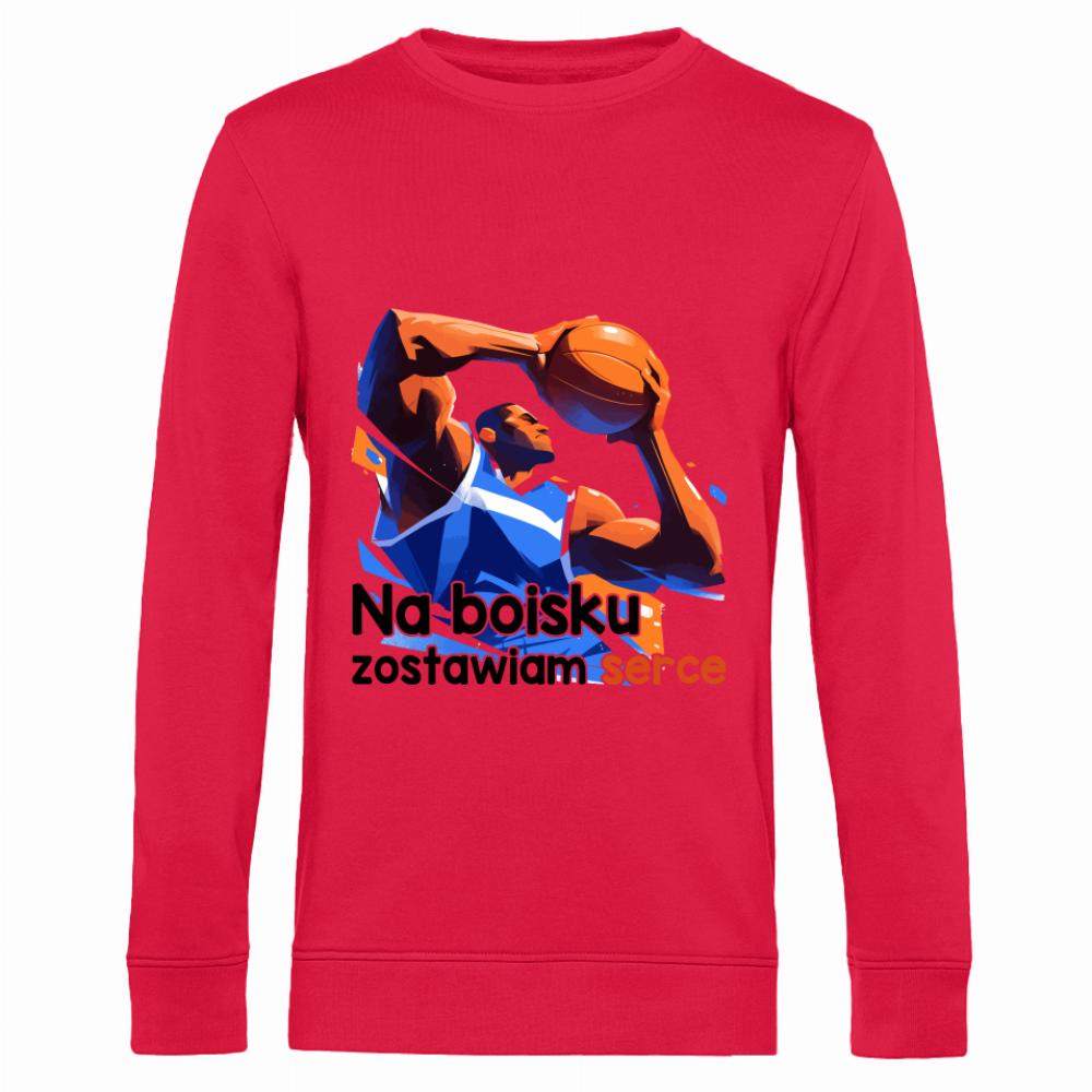 Kosz to styl życia 2 bluza męska bez kaptura kolor czerwony