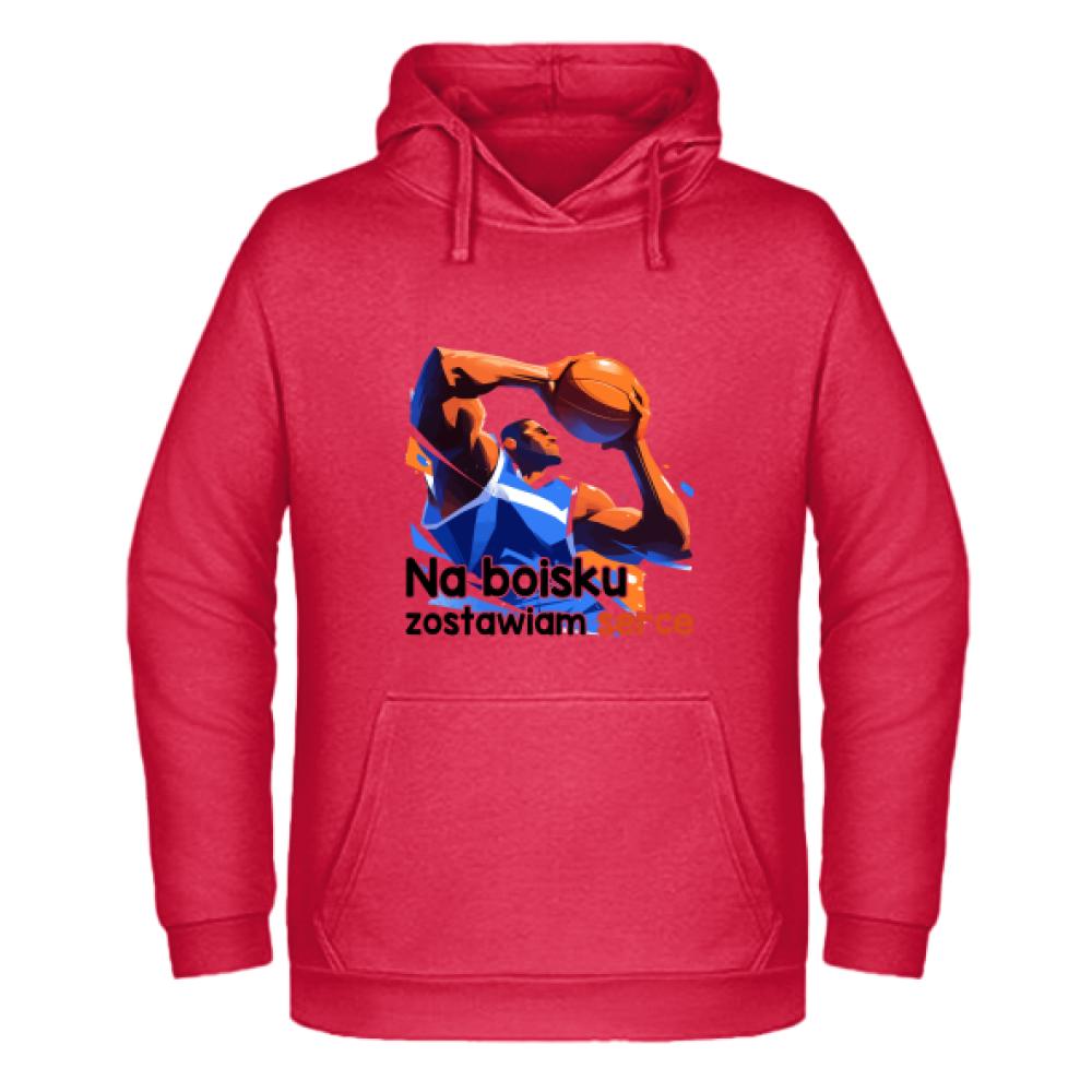 Kosz to styl życia 2 bluza męska z kapturem kolor czerwony