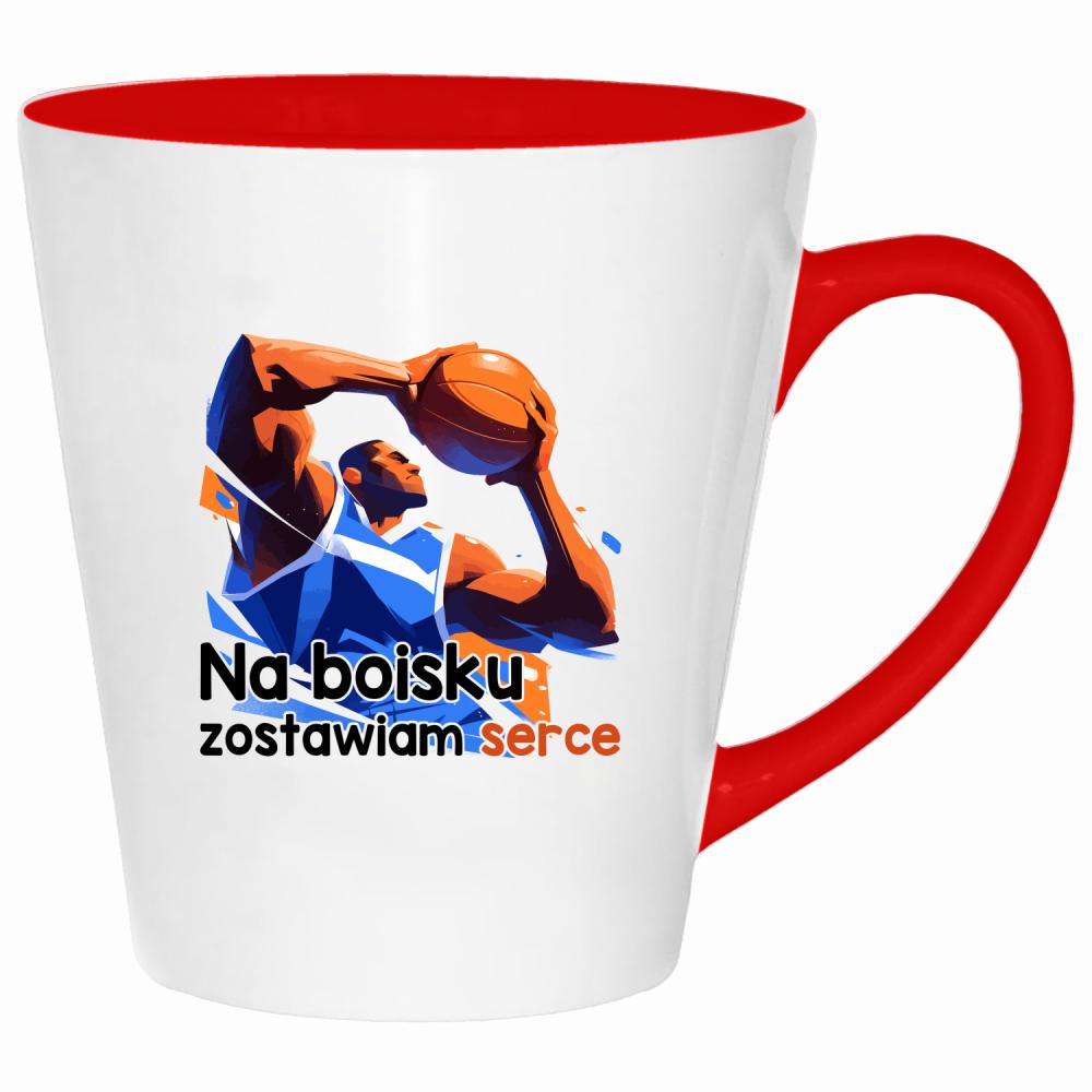 Kosz to styl życia 2 kubek latte kolor czerwony latte